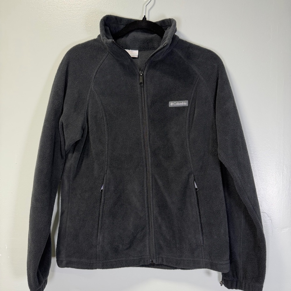 Columbia Black Fleece Full Zip Jacket Outerwear size Medium